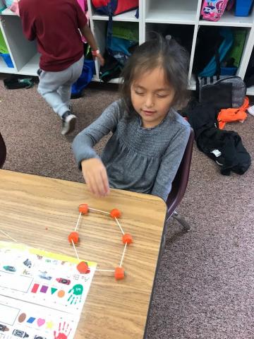 this student make a hexagon