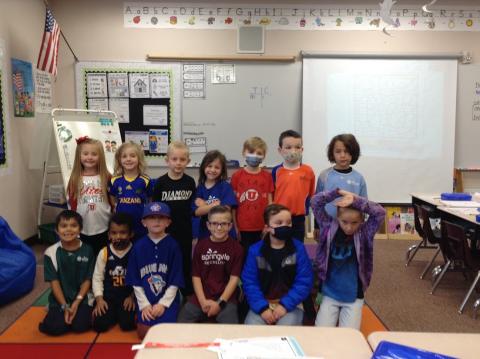 First Graders dressed up