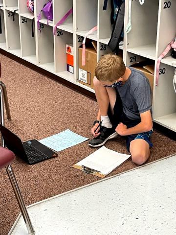 a student researching his colony