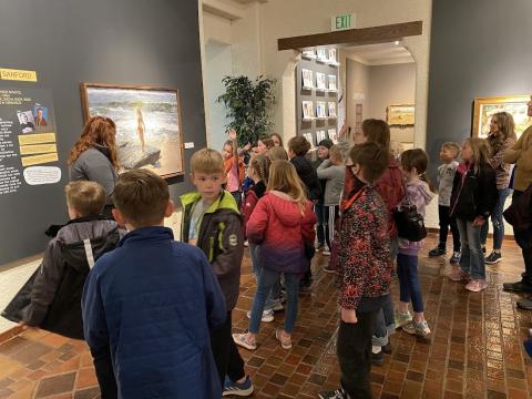 Third graders at Springville Art Museum