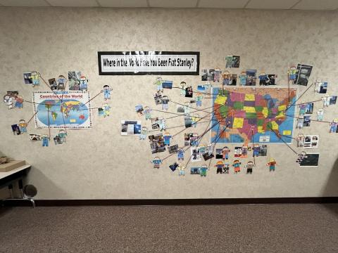 All the places Flat Stanley has visited.