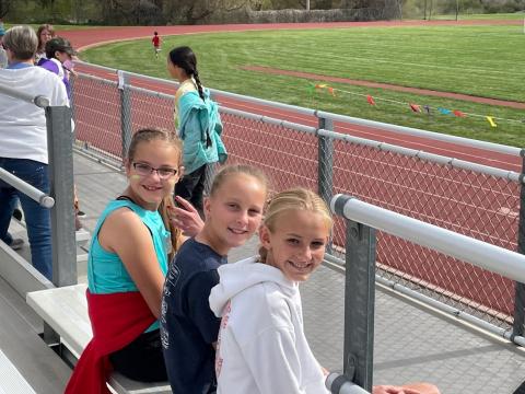 hanging out at the track meet