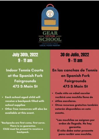 Gear up for school event flyer 2022