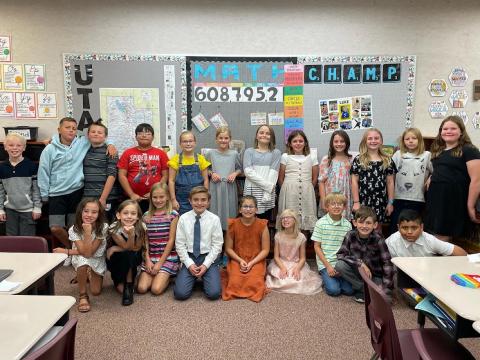 Miss Bird's class dressed up for the symphony
