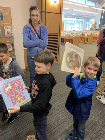 Ms. Webbers Class visits the library