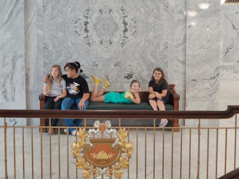 Fifth grade at state capitol