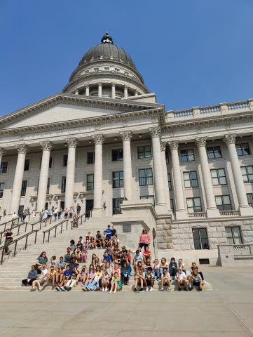 Fifth grade at state capitol