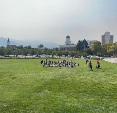 Fifth grade at state capitol