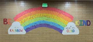 Handprints pledge of kindness rainbow