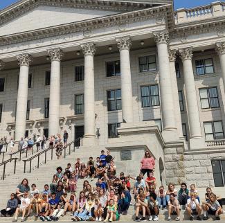 Fifth grade at state capitol